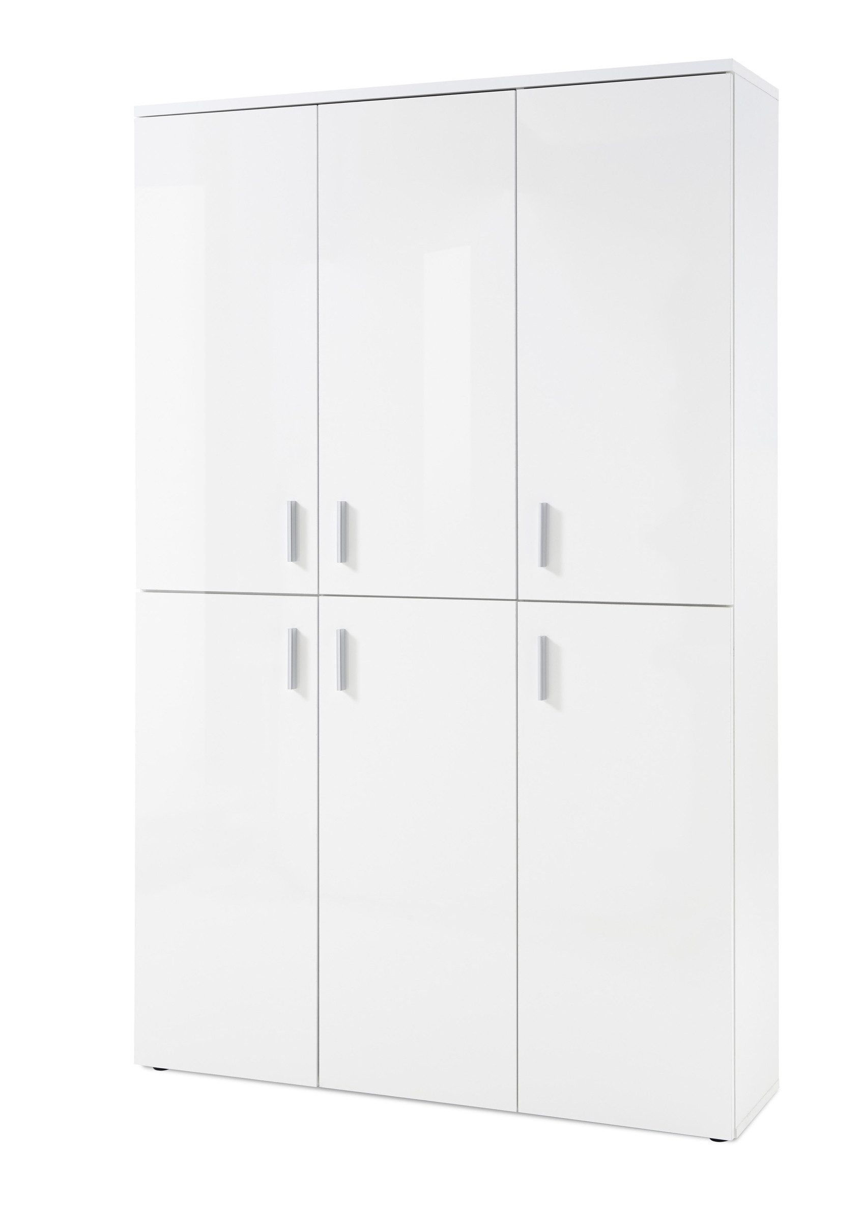 PREISBRECHER Schuhschrank Lincoln 20 Böden, Weiß, Holzwerkstoff - 120x91x35cm (BxHxT)
