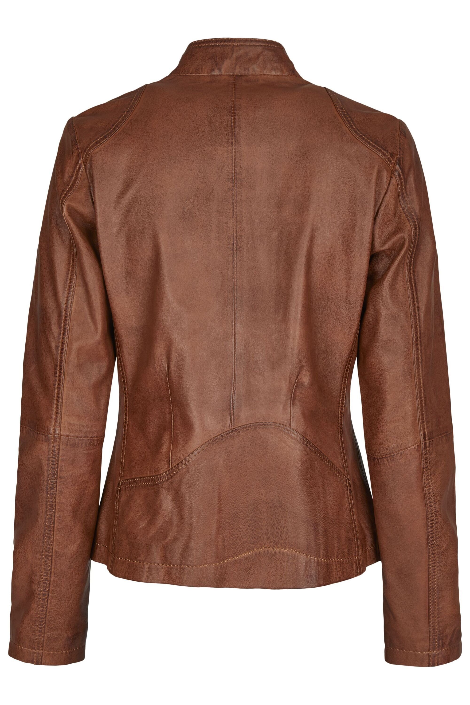 7eleven Lederjacke SETRINA (1-St) mit Ziernähten