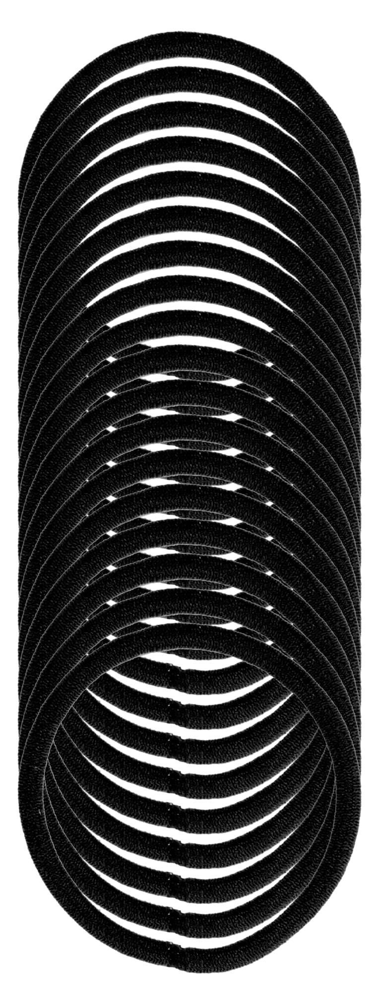 DENMAN Haargummi Denman Zopfgummis 4 mm, 18er Karte