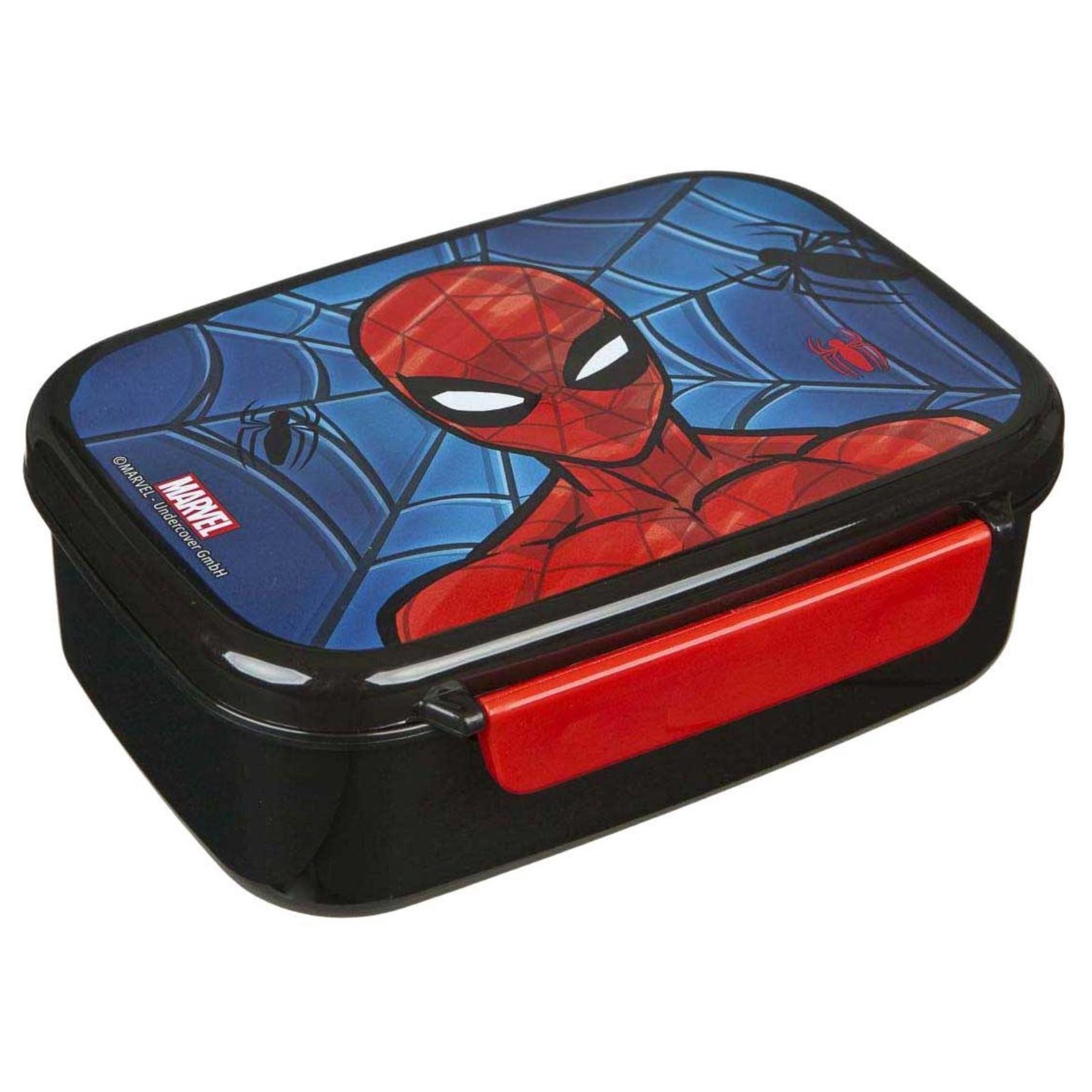 Spiderman Lunchbox Mehrfarbig Brotdose 18 x 14 x 6 cm Snackbox für Schule unterwegs, (Packung)