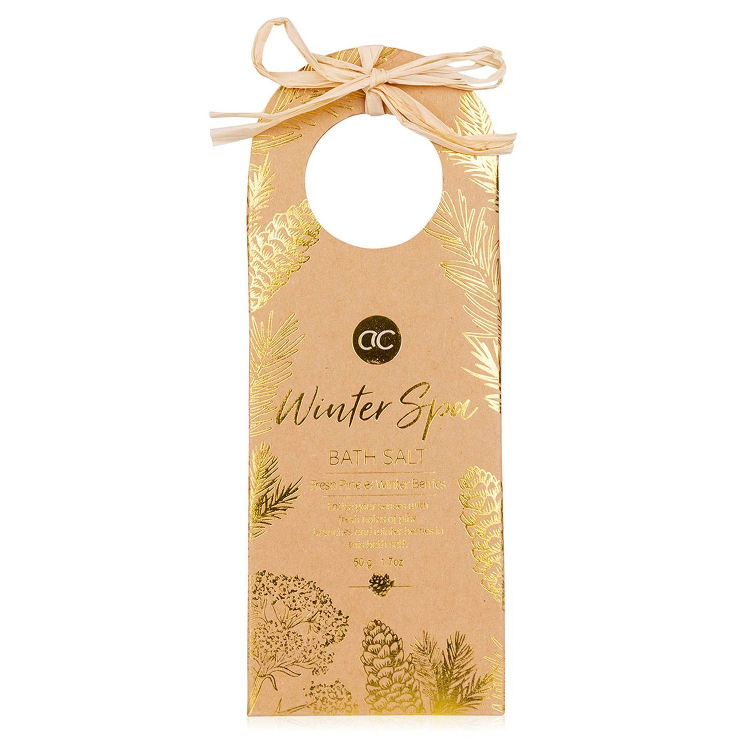 ACCENTRA Wellness-Pflegeset Accentra Badesalz Winter Spa in Papiertüte, Geschenkbox, Beautyset, Badeset, Wellnesspräsent, 50g Badesalz in Papiertüte, angenehmer Duft, dekorativ
