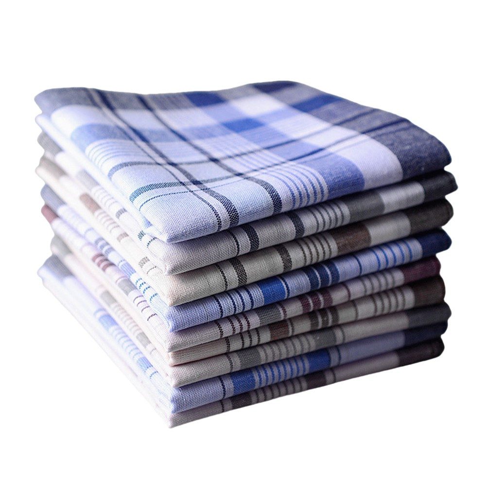 Zaewry Taschentuch 10 Stück Herren Taschentücher,100% Baumwolle Stofftaschentücher Set, (10-St)