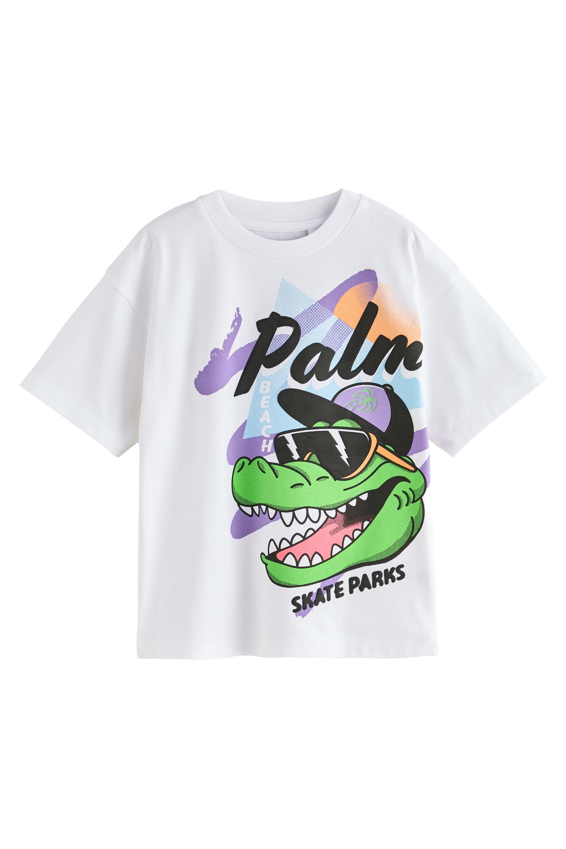 Next Print-Shirt Relaxed Fit Kurzarm-T-Shirts mit Grafik, 3er-Pack (3-tlg) – Bild 5 von 5