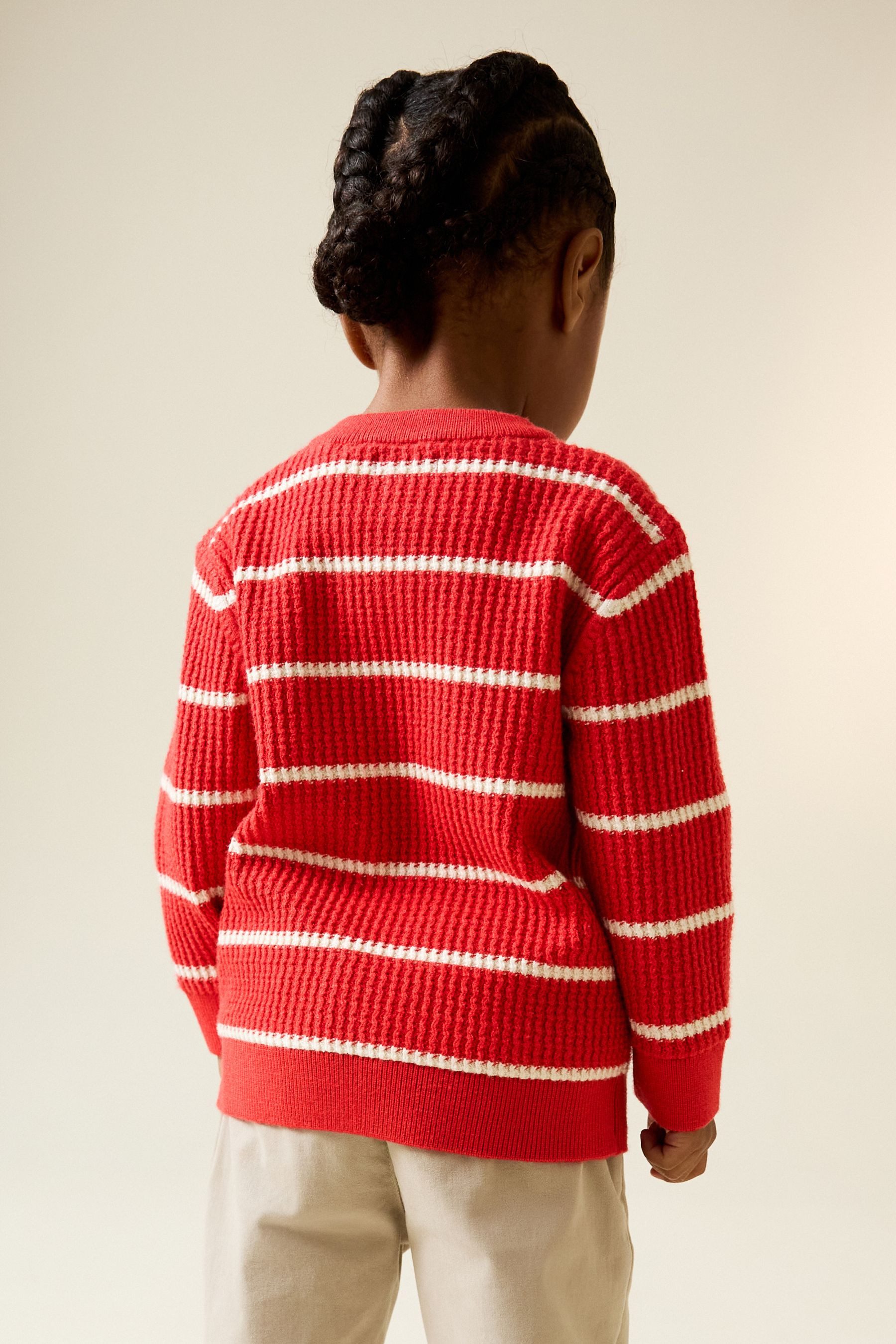 Next Strickpullover Gestreifter Henley-Strickpullover (1-tlg)