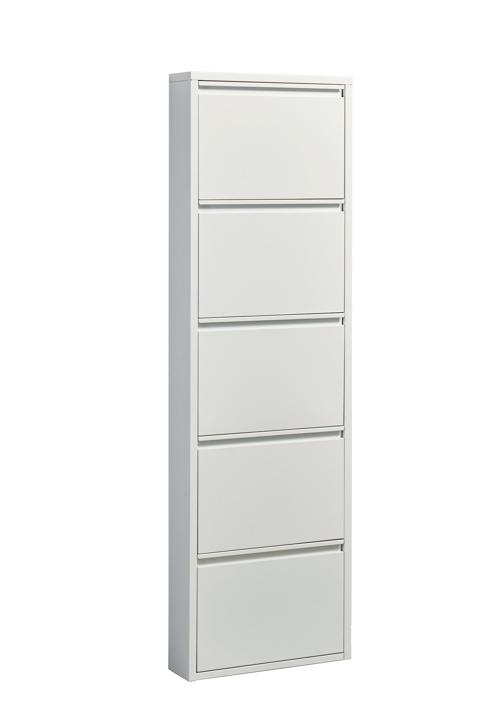 Bega Consult Schuhkipper 5 Klappen, 10 paar Schuhe, in weiß, Metall - 51x170x16cm (BxHxT)