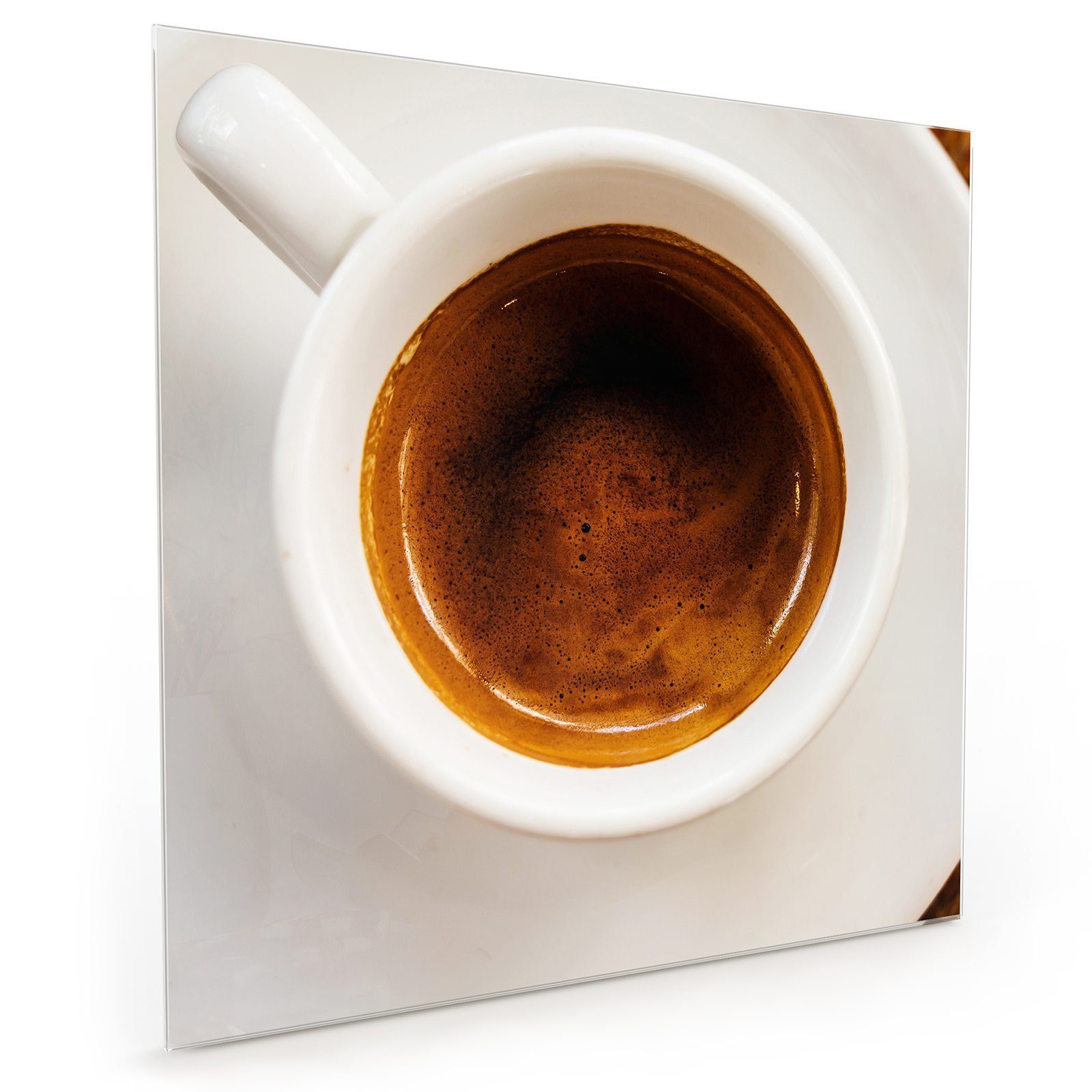 Küchenrückwand Spritzschutz Glas Espressotasse Primedeco