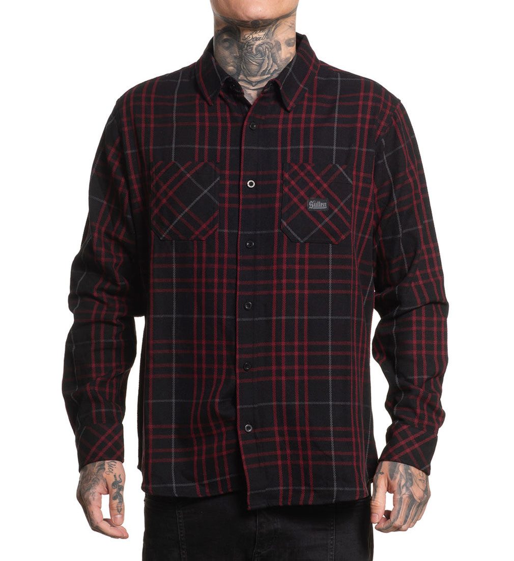 Sullen Clothing Langarmhemd Gridlock Flannel Shirt Holzfällerhemd Kariert