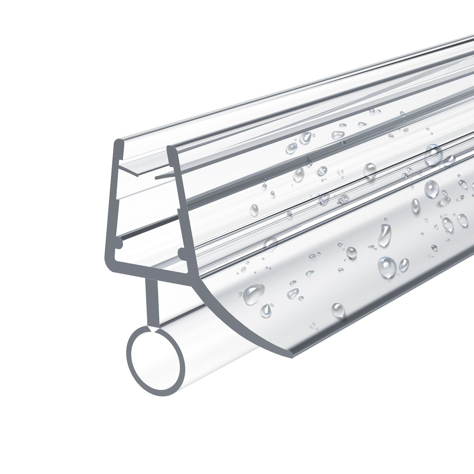 EMKE Duschdichtung EMKE Ersatzdichtung Wasserabweiser Duschdichtung, L: 80 cm, Schwallschutz Duschkabine, Abdichtung für Ihre Duschtür