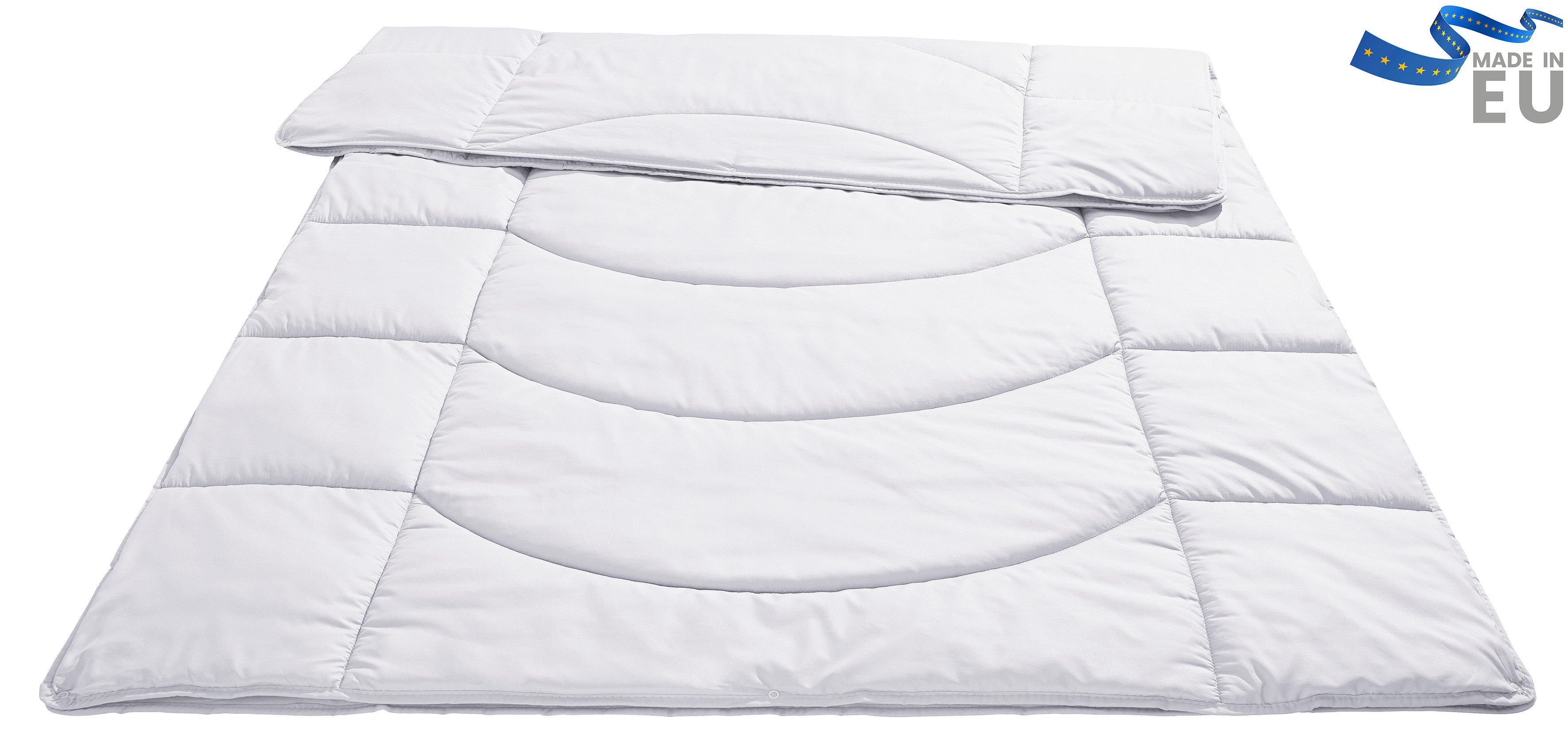 OTTO home Microfaserbettdecke Microlux, Bettdecke 135x200 cm und Übergrößen bis 240x220cm, Füllung: Feuchtigkeitsregulierende 3D Klimafaser (Polyester), Bezug: Microfaser-Feinbatist, fest versteppter Bezug - keine Bettwäsche nötig, Sommer, Winter