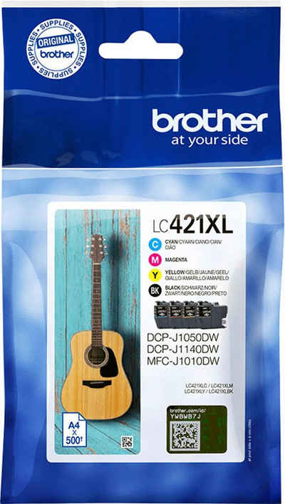 Brother LC-421XL Value Pack Tintenpatrone (Packung, 4-tlg)