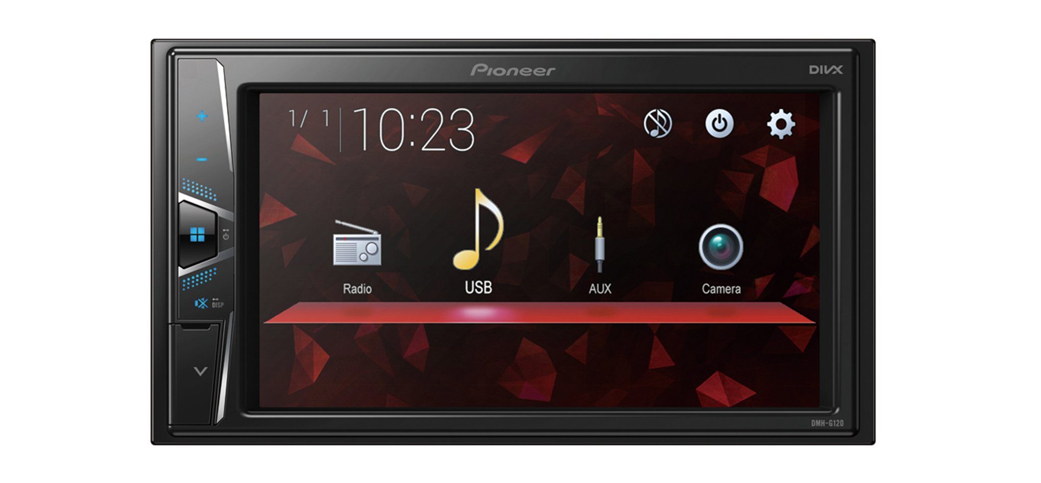 Eingang Kamera 2-DIN Pioneer AUX-IN USB Autoradio DMH-G120 Touchscreen