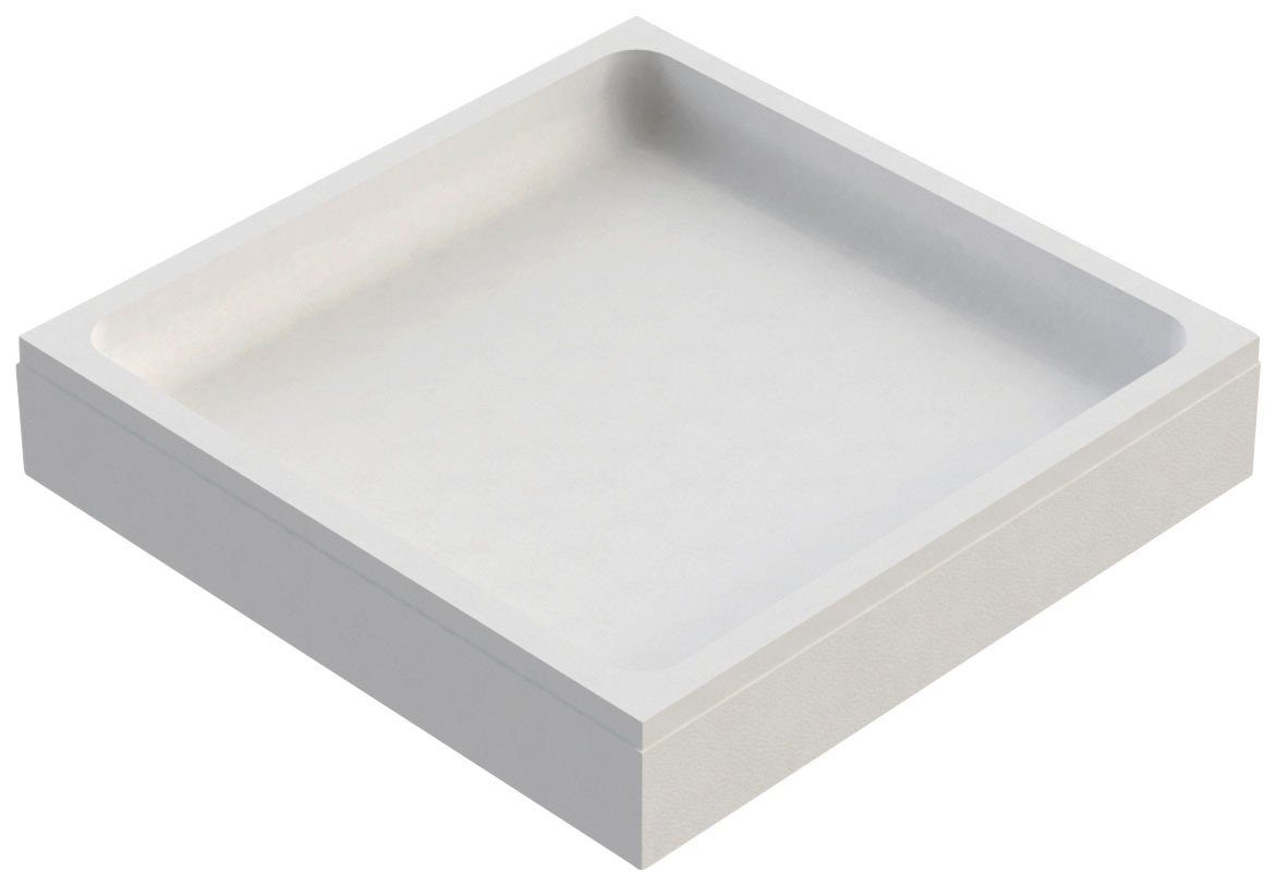 OTTOFOND Duschwanne, quadratisch, Sanitäracryl, Set, 90x90x3 cm, mit Wannenträger, Ablaufgarnitur und Fugendichtband