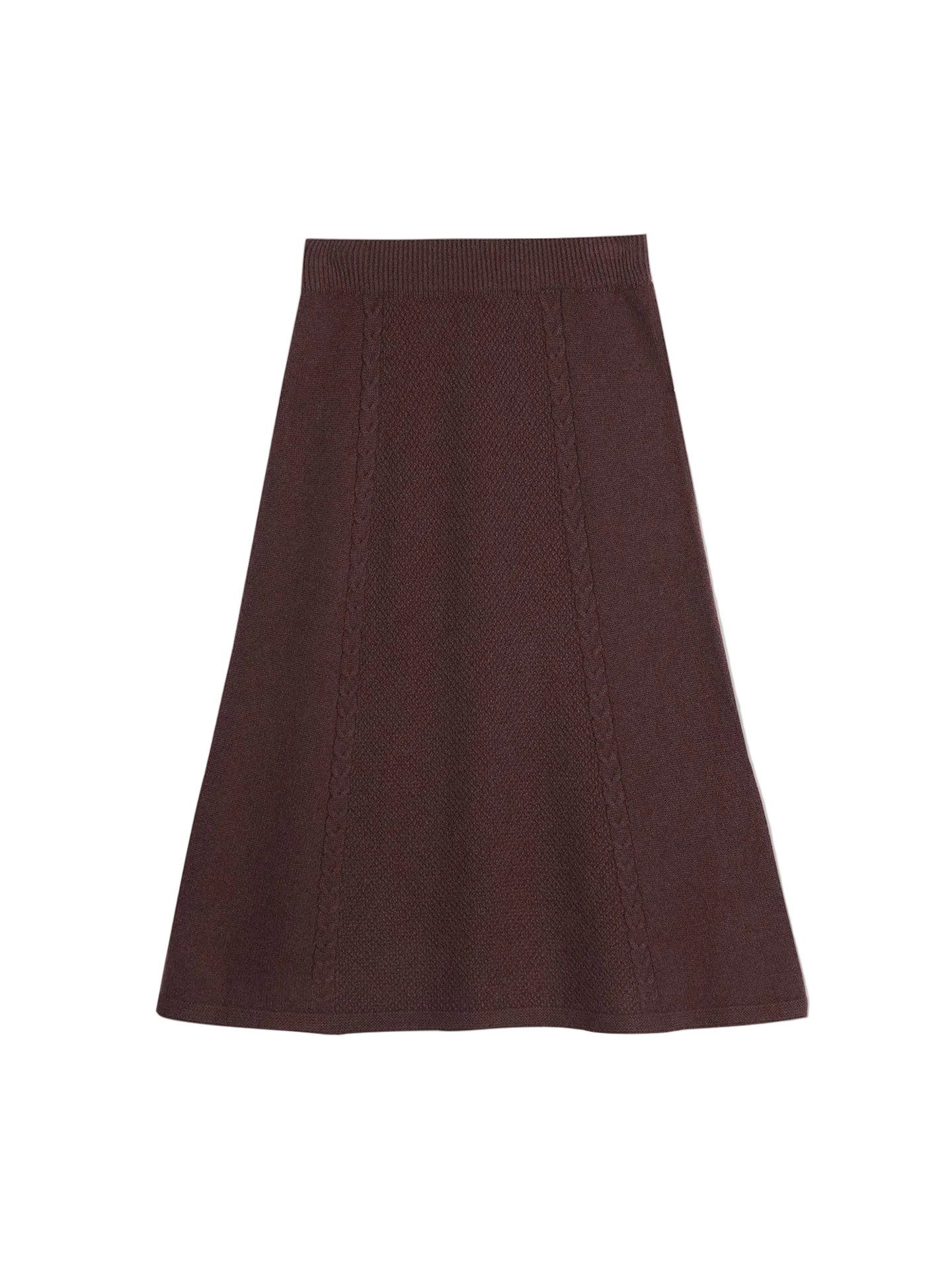 GOBI Cashmere Strickrock A-Linien Kaschmir-Strickrock