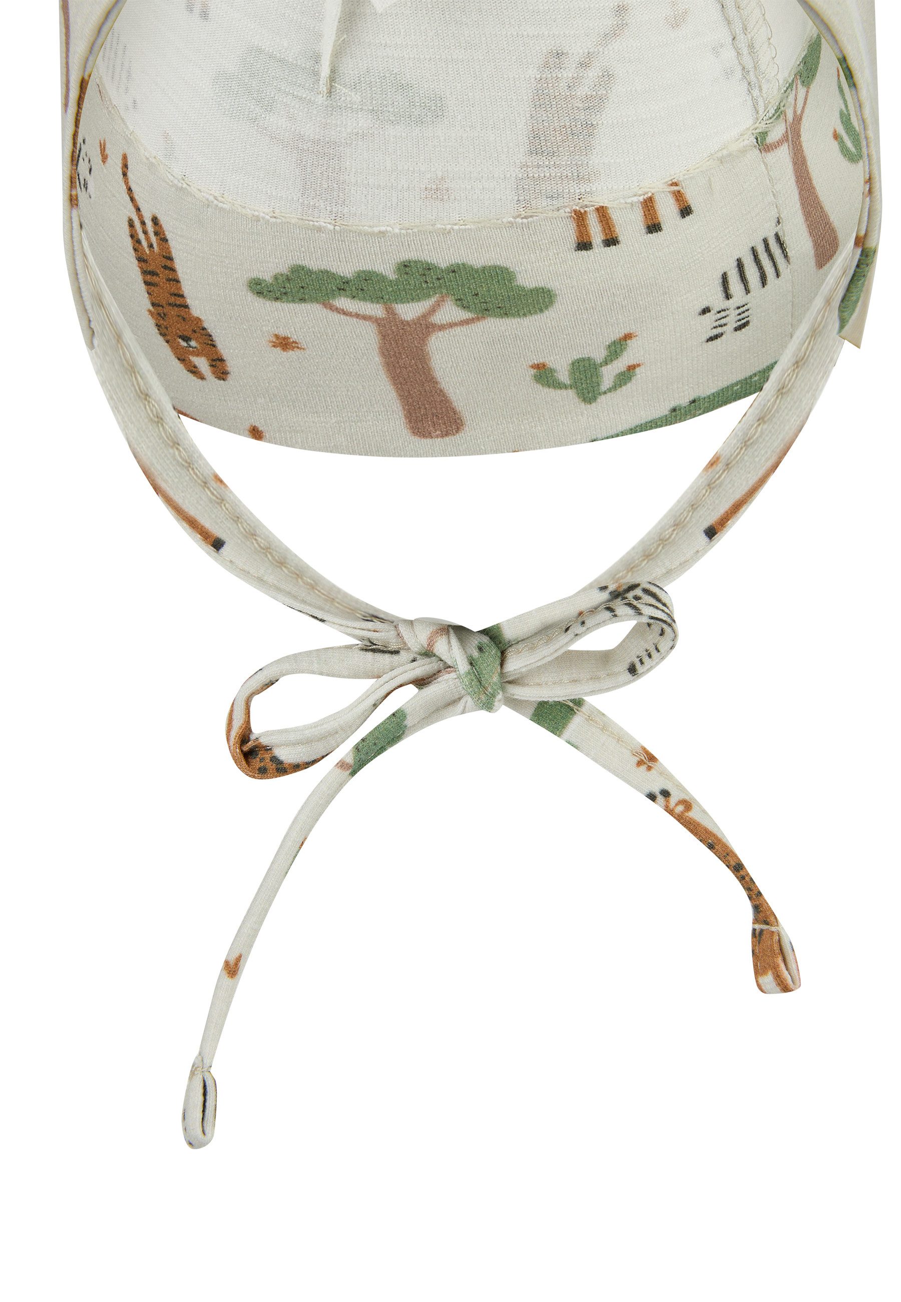 Sterntaler® Beanie Beanie Safaritiere (1-St) Beanie aus Flammgarn Jersey mit Safaritieren, Ohrenklappen & Bindeband – Bild 5 von 5