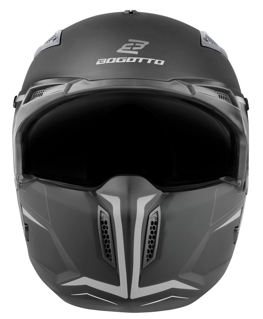 Bogotto Motorradhelm Radic WN-ST 22.06 Helm, Herausnehmbares Innenfutter,integriertes Sonnenvisier – Bild 4 von 5