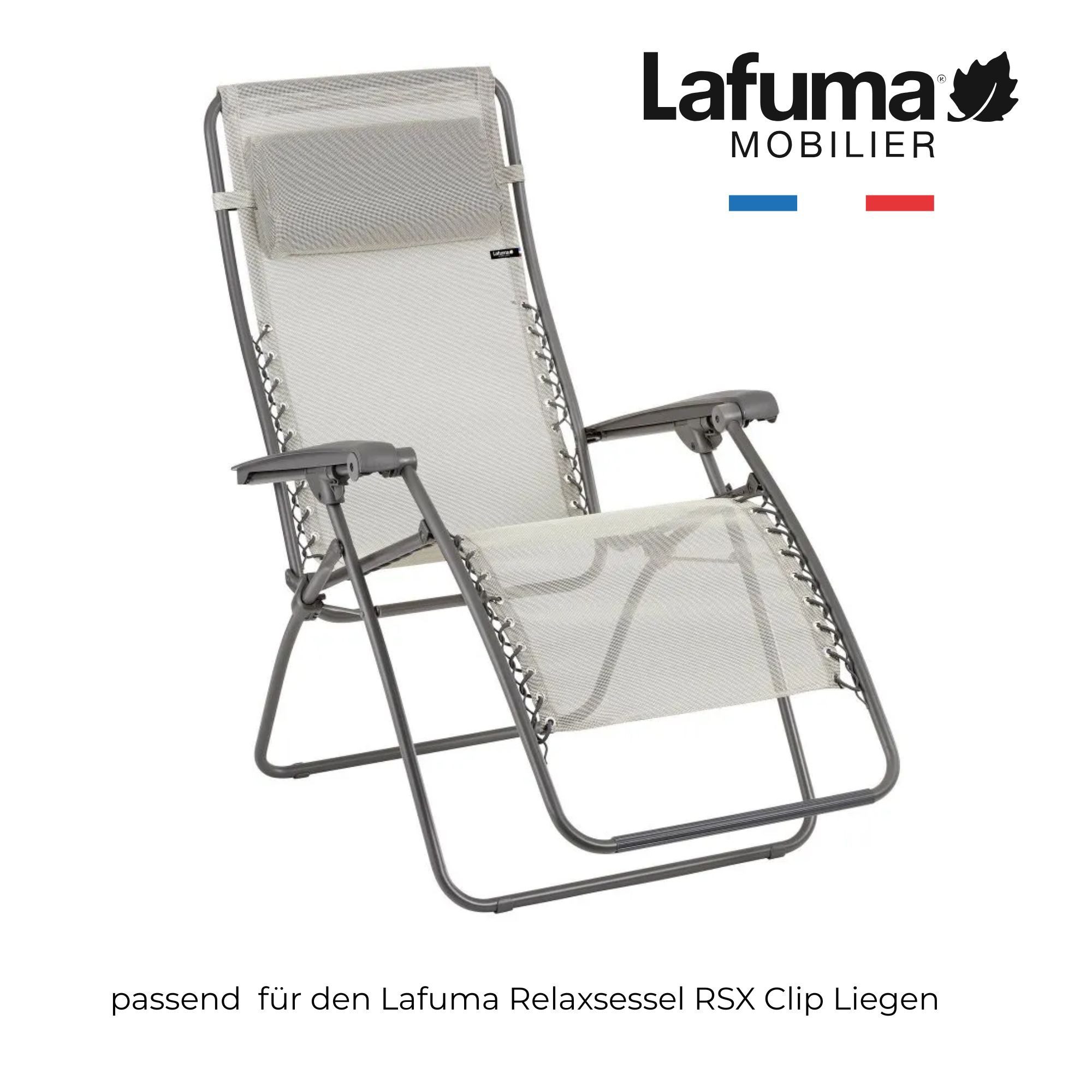 Lafuma Relaxsessel Lafuma Relax Gestell RSX Clip Ersatzgestell Stahl Schwarz Noir