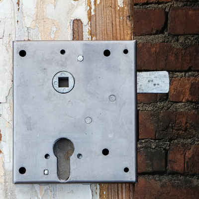 Antikas Türbeschlag Kastenschloss für Zylinderschloss, Türbeschlag für rechts zu öffnende