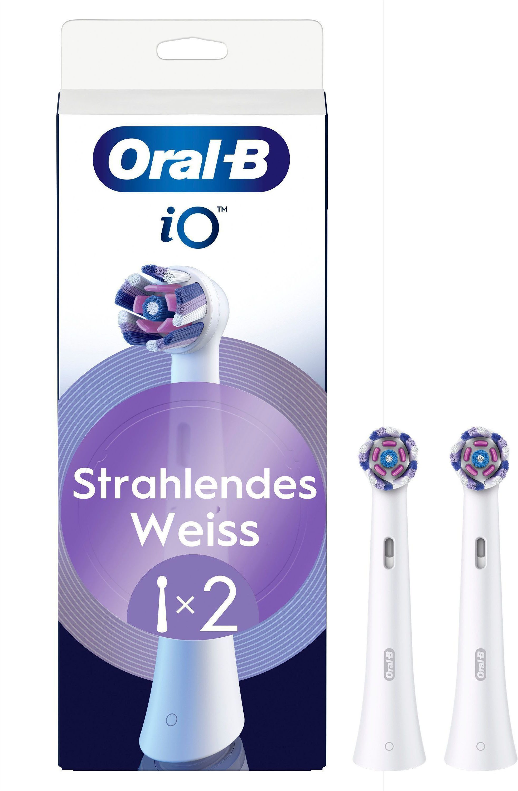 Oral-B Щетки Oral-B iO Strahlendes Weiss, fortschrittliche Plaque-Entfernung, Poliereinsätze zur Zahnaufhellung