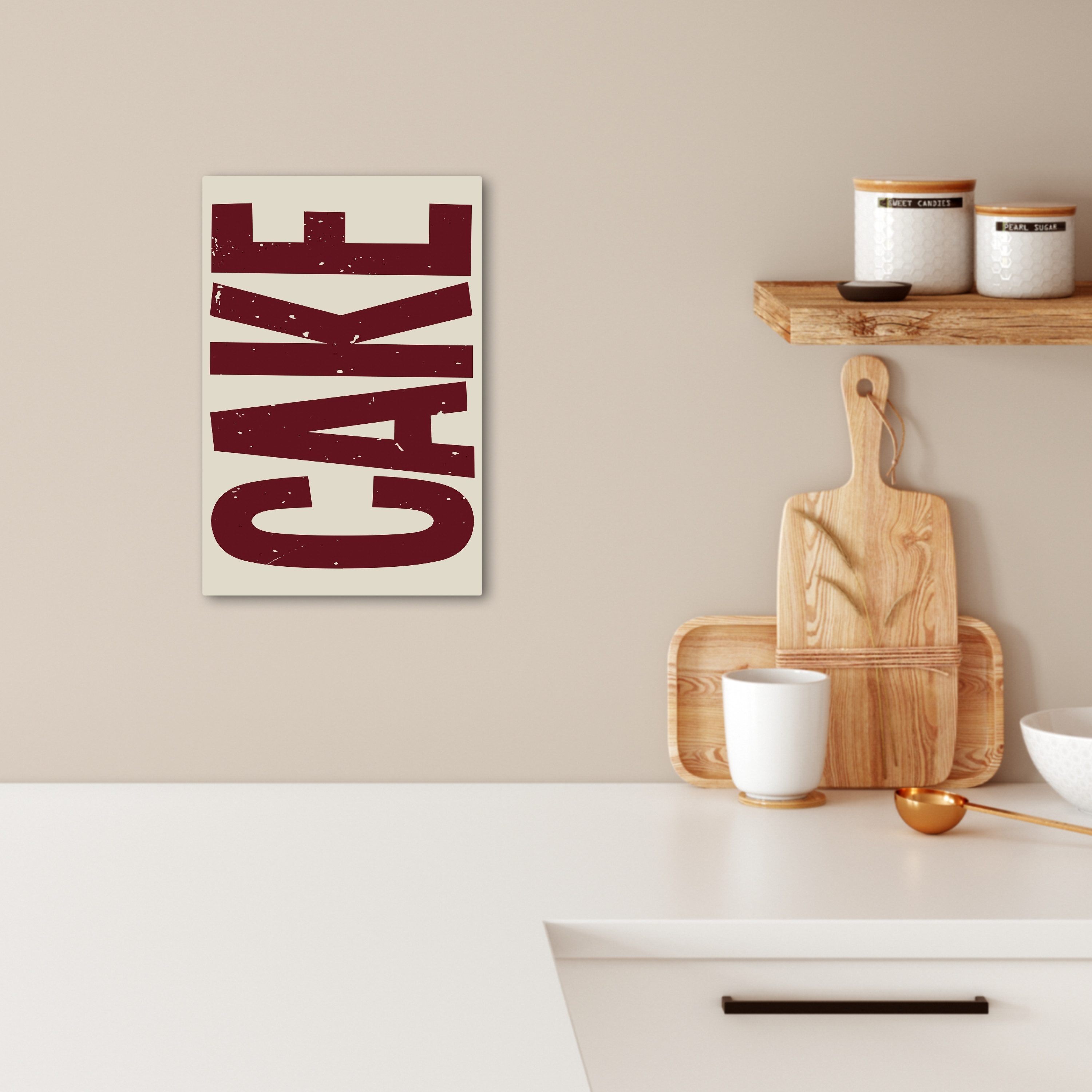 OneMillionCanvasses® Leinwandbild Rot - Torte - günstig online kaufen