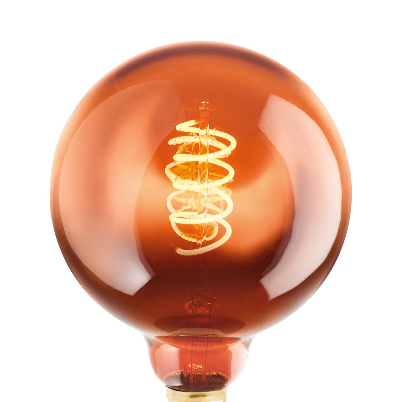 EGLO LED-Leuchtmittel Eglo LED Globe G125 E27 4W kupfer, Dimmbar