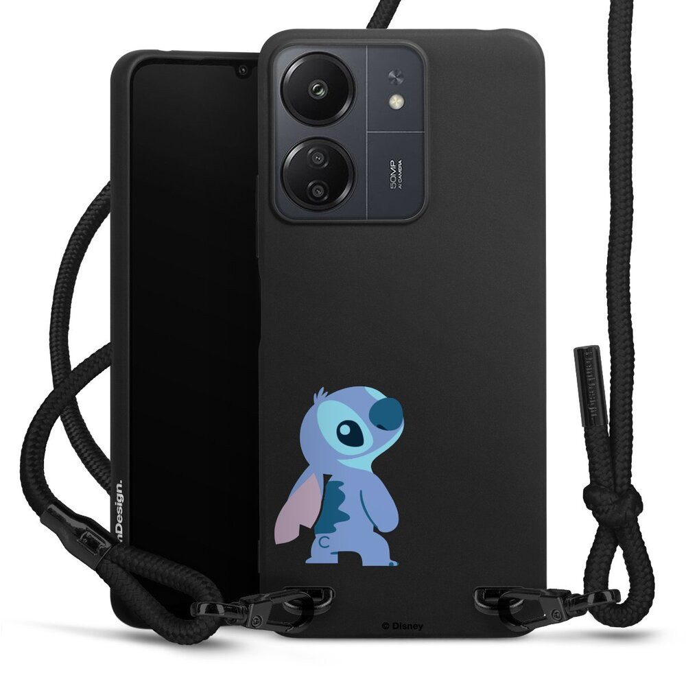 DeinDesign Handyhülle Lilo & Stitch Fanartikel Disney Stitch Smiling, Xiaomi Redmi 13C 4G Premium Handykette Hülle mit Band Cover mit Kette