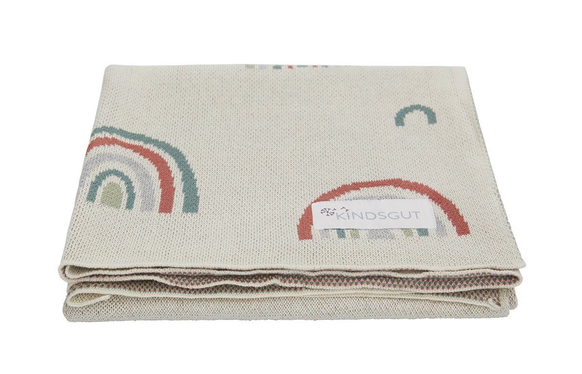 Kinderdecke, KINDSGUT, weiche Baby-Decke, Regenbogen günstig online kaufen