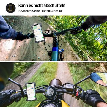 DOPWii Motorrad-Telefonhalterung, 360° drehbare Autohalterung, Schwarz/Rot Handy-Halterung