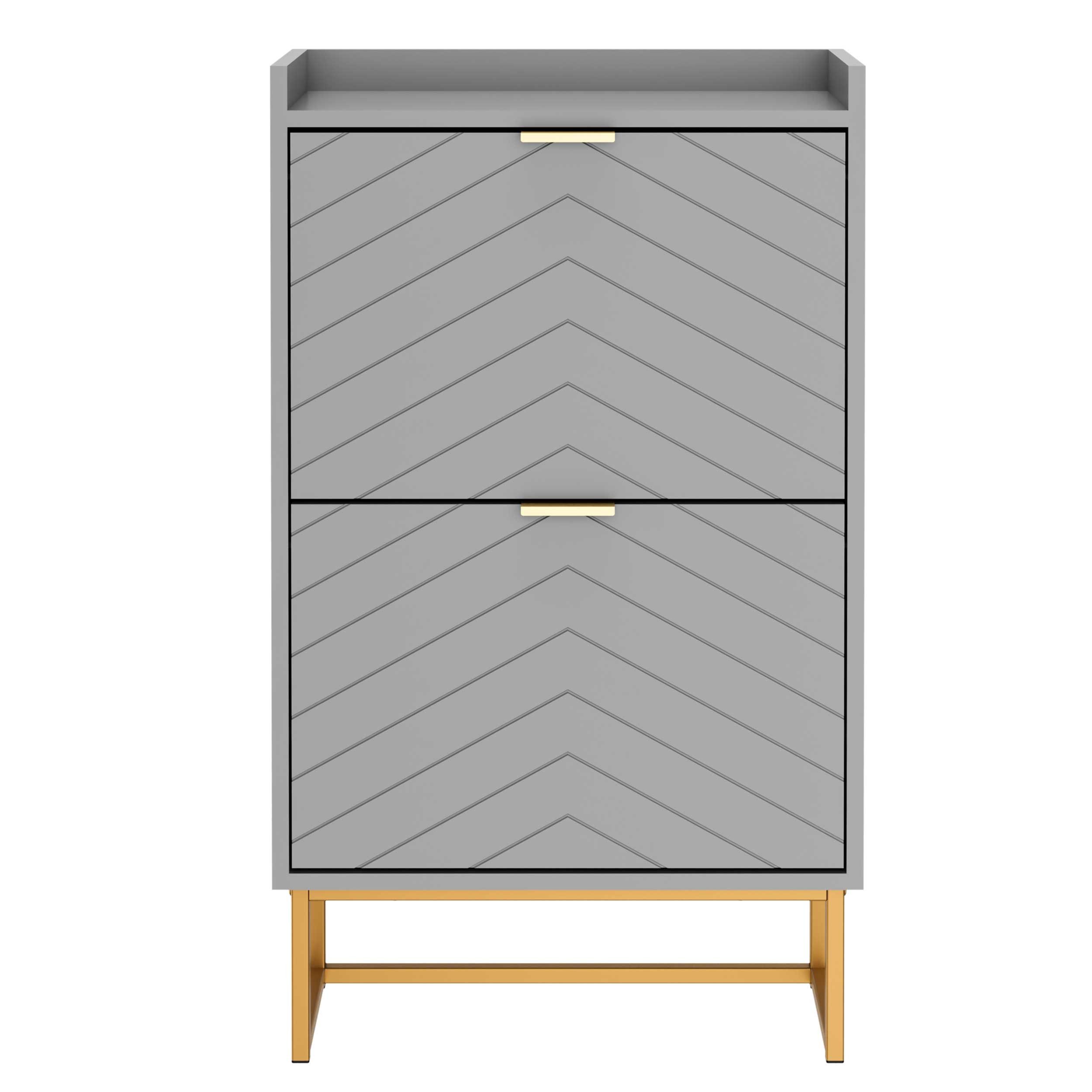 UEV Schuhschrank mit 2 Klappen 49,5x24,2x91cm günstig online kaufen