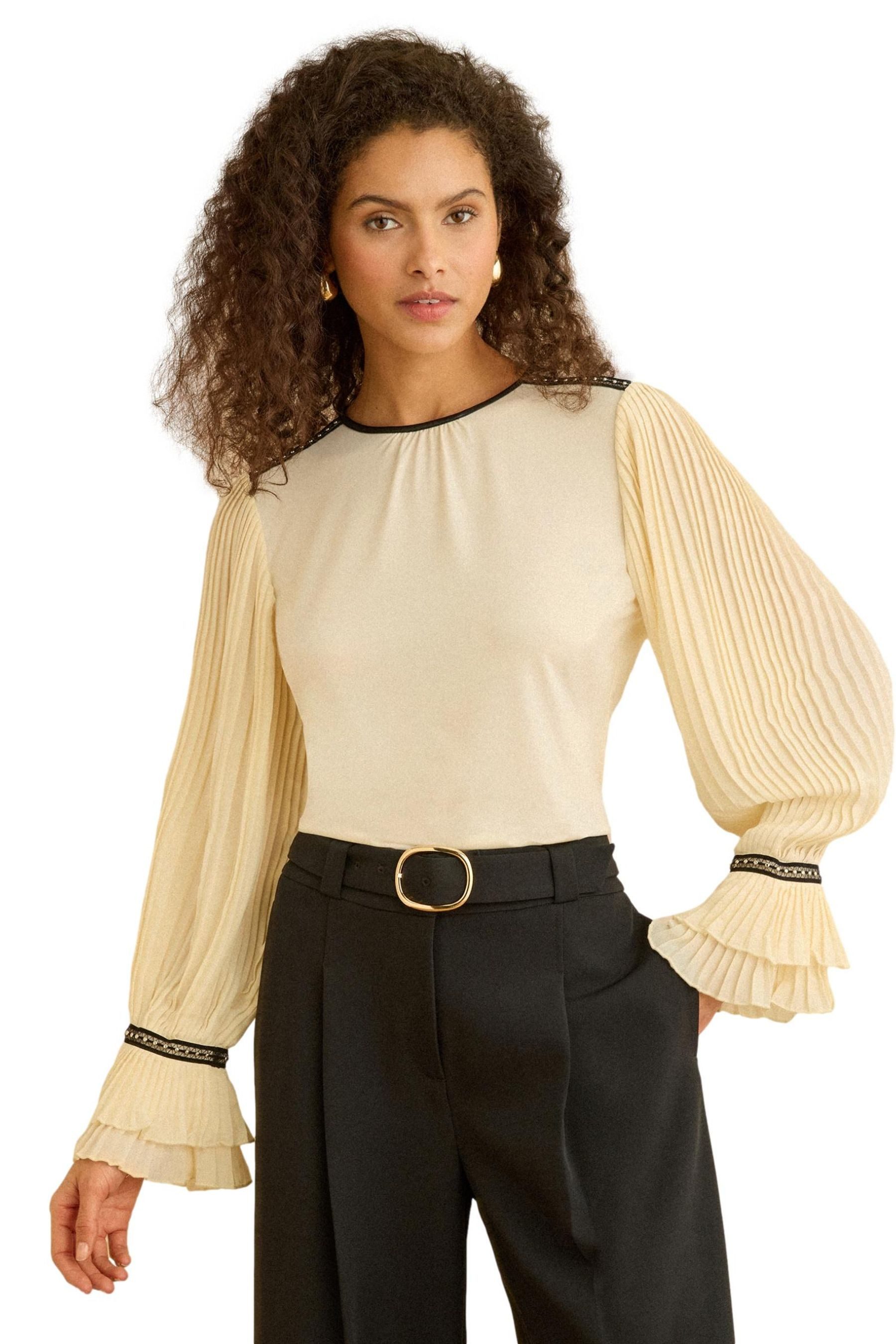 Love & Roses Langarmbluse Love & Roses Langarmshirt aus Polyurethan (1-tlg)