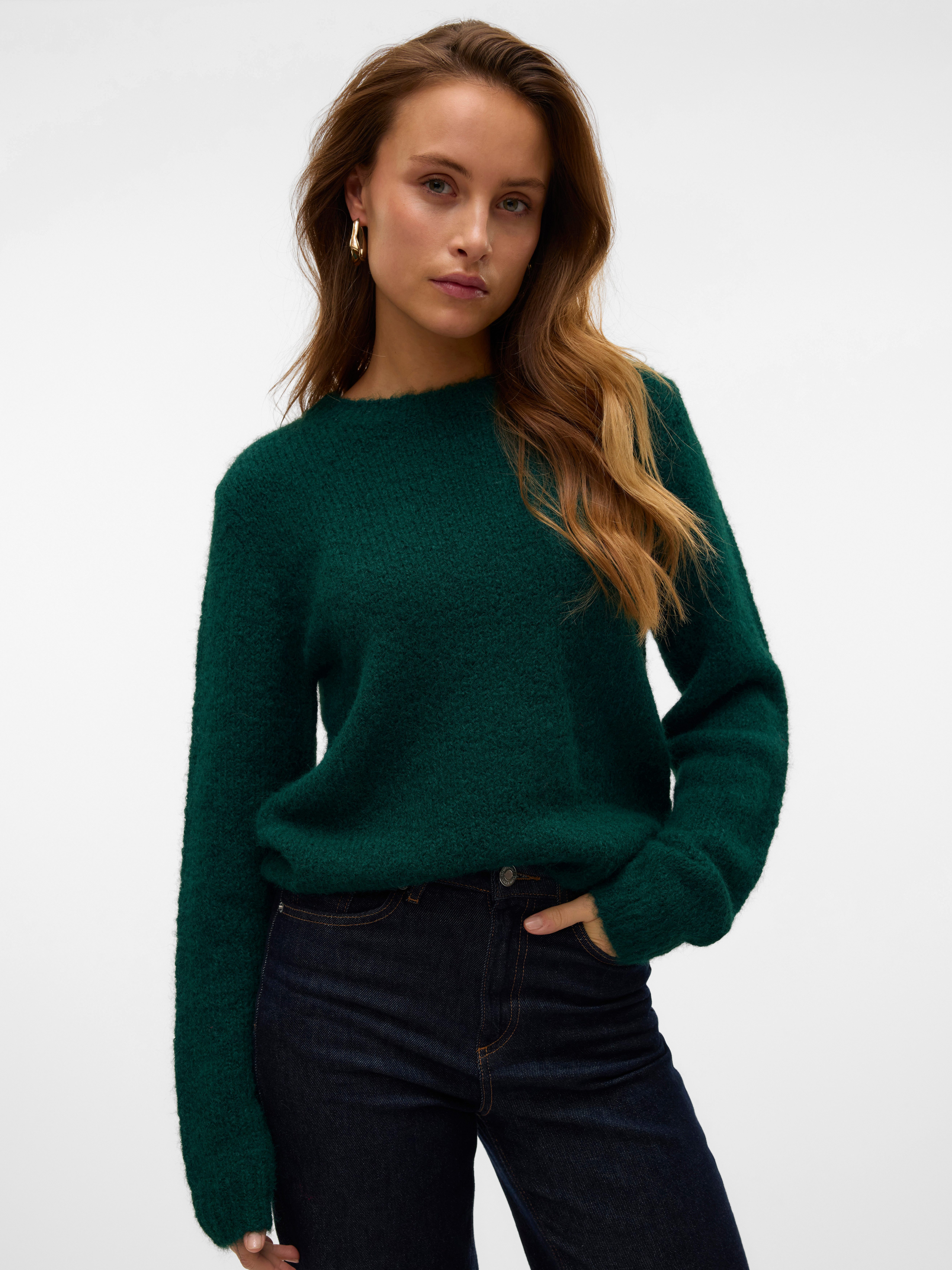 Vero Moda Strickpullover VMNOVAH LS O-NECK PULLOVER GA NOOS günstig online kaufen