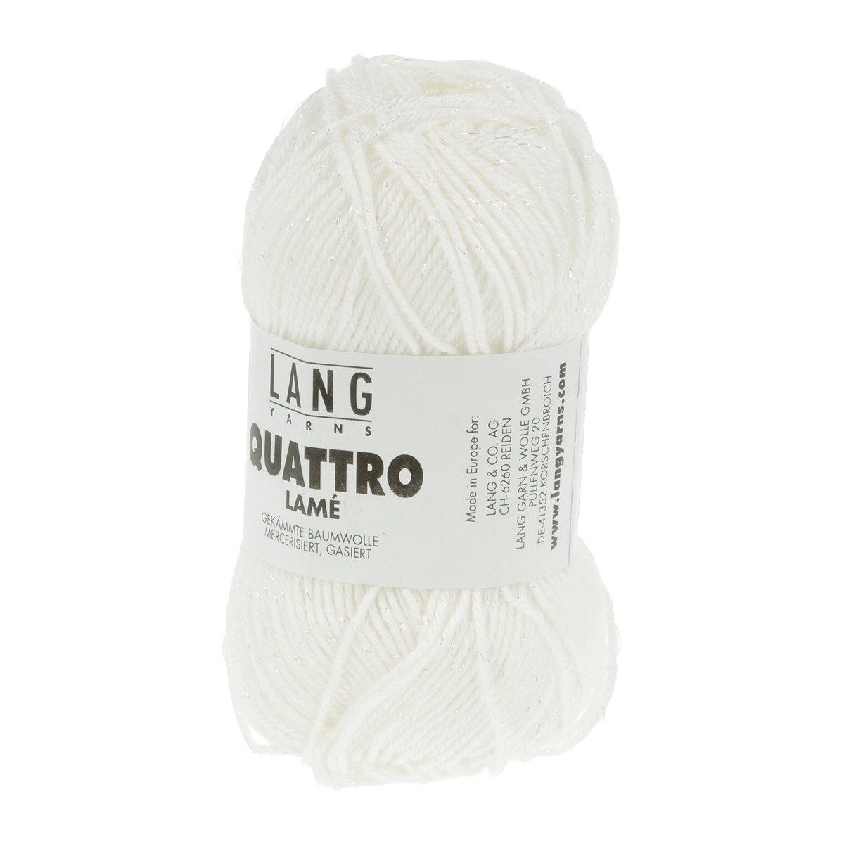 LANG YARNS Quattro Lamé Häkelwolle, 120 m