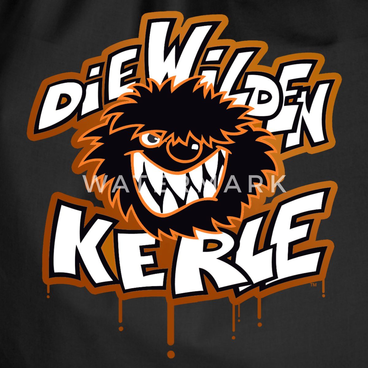 Spreadshirt Turnbeutel Die Wilden Kerle Logo Tropfen Graffiti Turnbeutel (1 günstig online kaufen