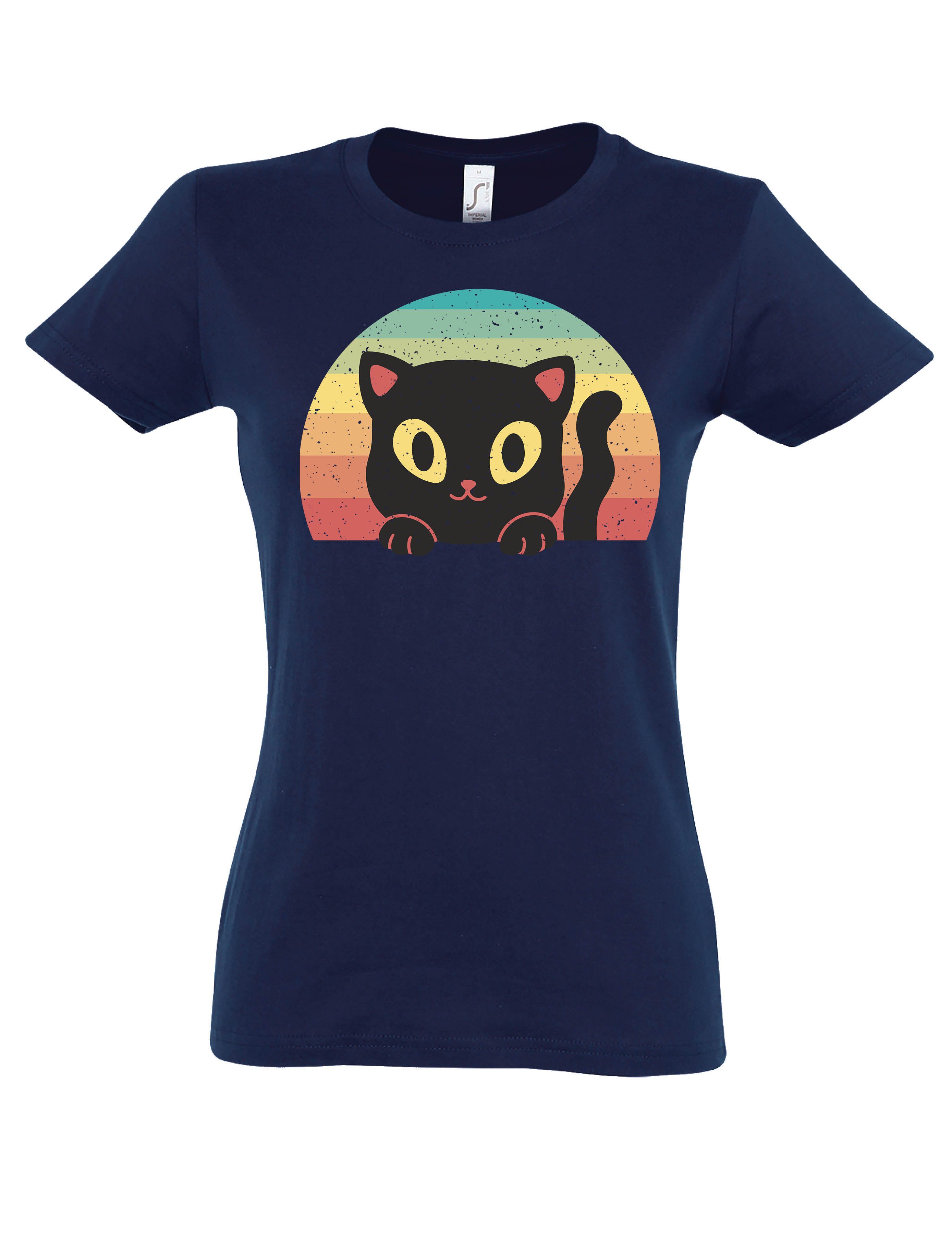Youth Designz Print-Shirt "Retro Black Cat" günstig online kaufen