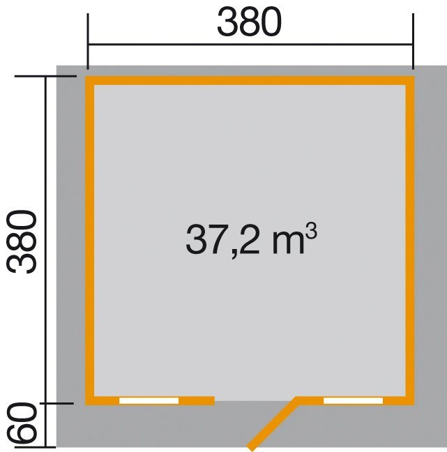 weka Gartenhaus 138 Gr.2, BxT: 450x450 cm