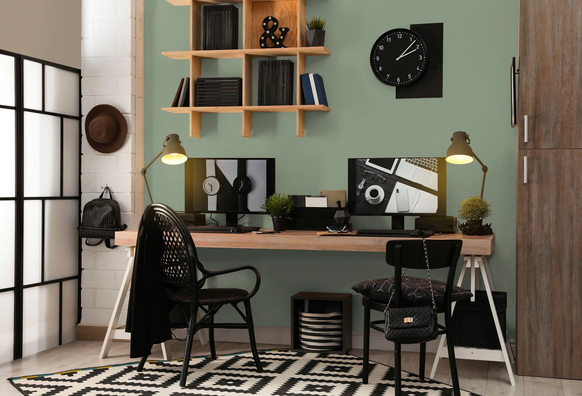 Schlafzimmer, c5002 Wohnzimmer, Grün sage sage Küche, für Premium ideal PURO A.S. Farbwelt green Création green, Flur Innenwandfarbe Tuchmatt Wandfarbe und