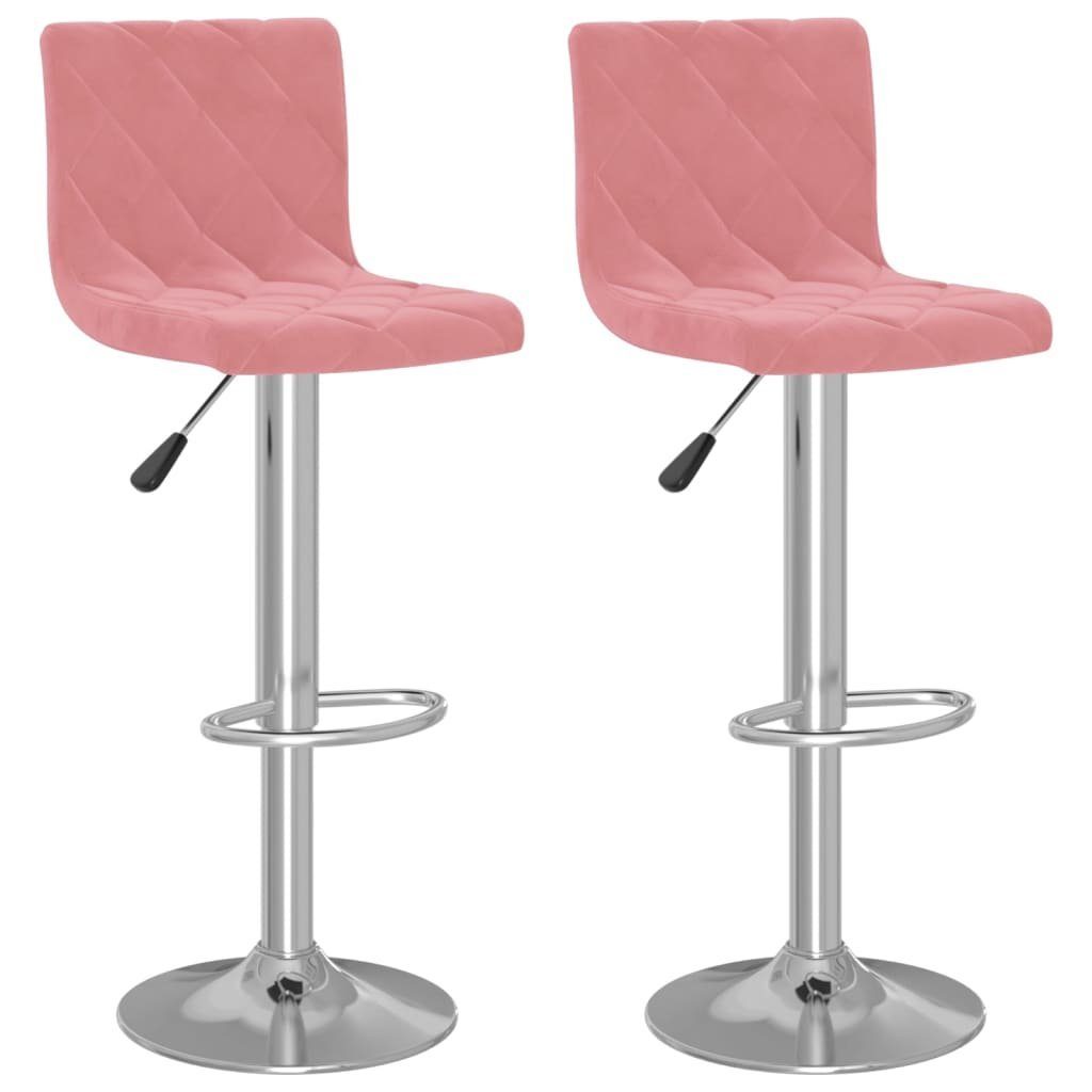 vidaXL Barhocker Barhocker 2 Stk. Rosa Samt (2 St)