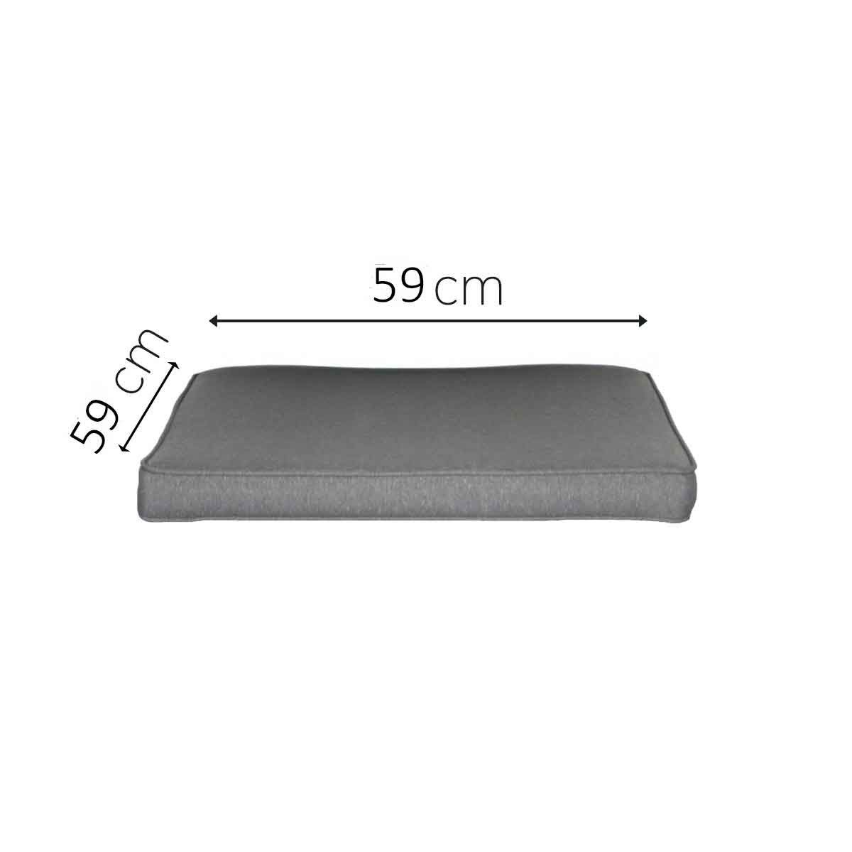 Madison Polsterauflage Outdoor Sitzissen 59x59 cm grau von Madison