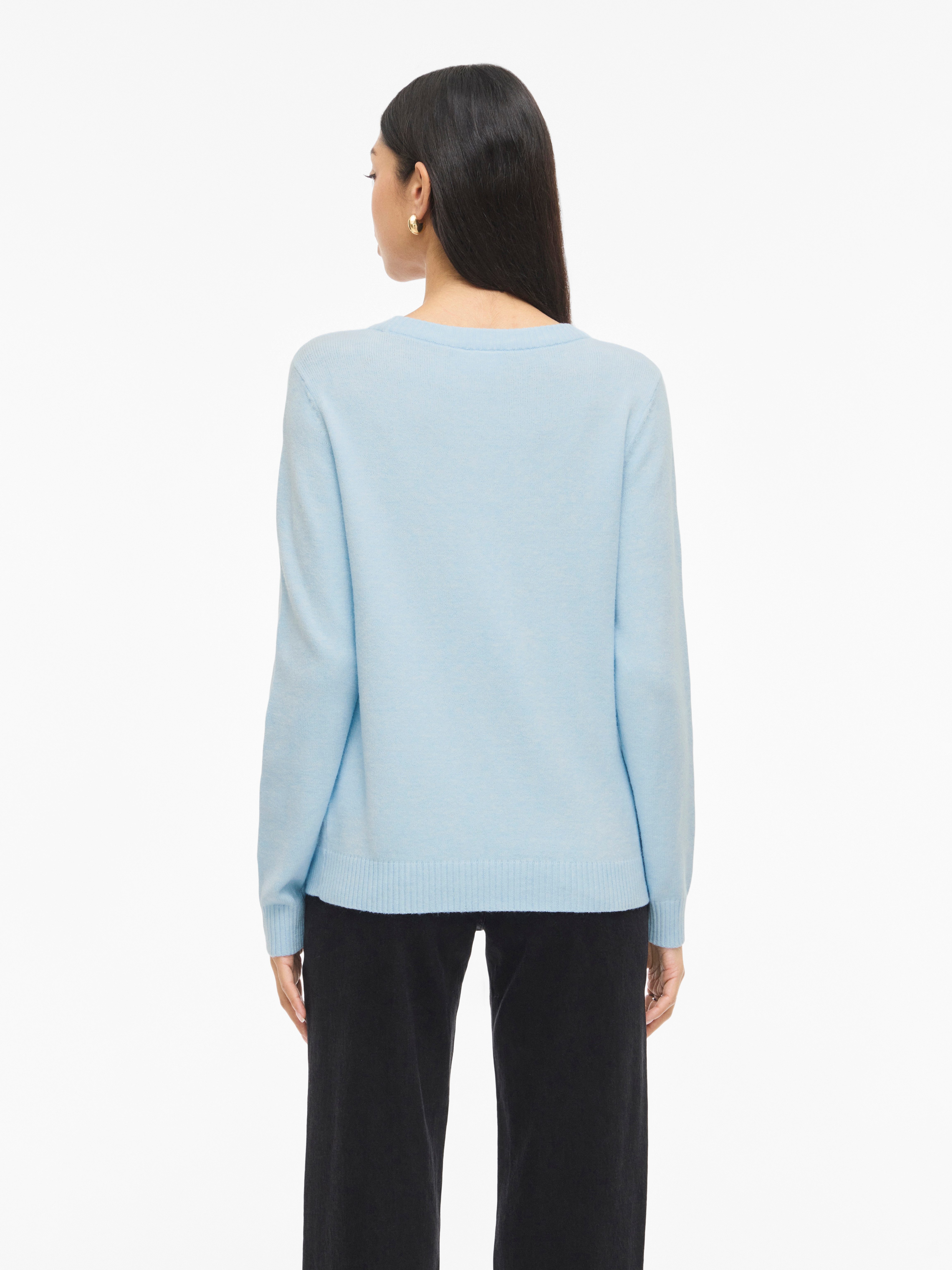 Vila Rundhalspullover VIRIL O-NECK L/S KNIT TOP - NOOS Viskosemischung, reg günstig online kaufen