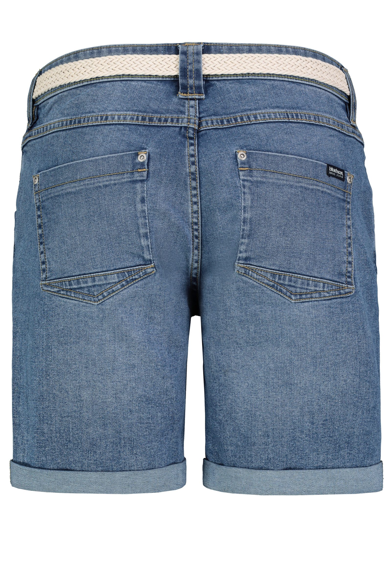 SUBLEVEL Jeansbermudas Damen Jeans Shorts kurze Hose mit Gürtel 5 Pocket, S günstig online kaufen