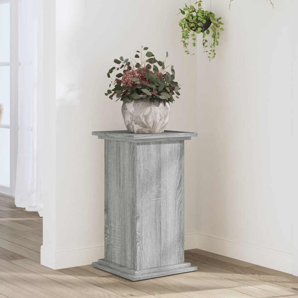 vidaXL Blumenständer Pflanzenständer Sonoma-Grau 33 x 33 x 60 cm Holzwerkstoff (1 St) – Bild 2 von 5