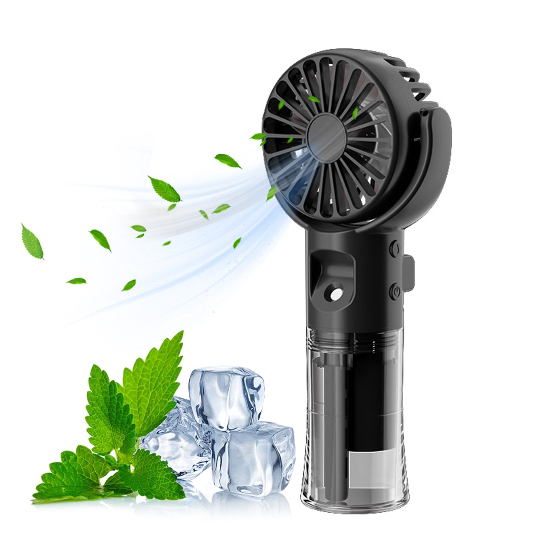 Mini USB-Ventilator Handventilator Mit Wassernebel, Tragbarer USB Wiederaufladbarer 800MAH