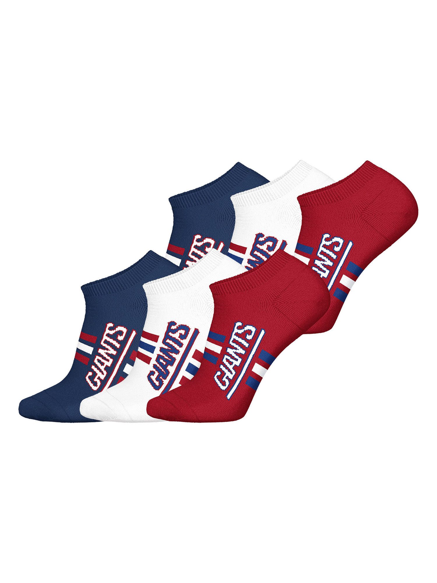 HUDDLE Freizeitsocken NY Giants Sneaker (6-Paar) Casual Socken, Alltagssocken, Bequeme Socken