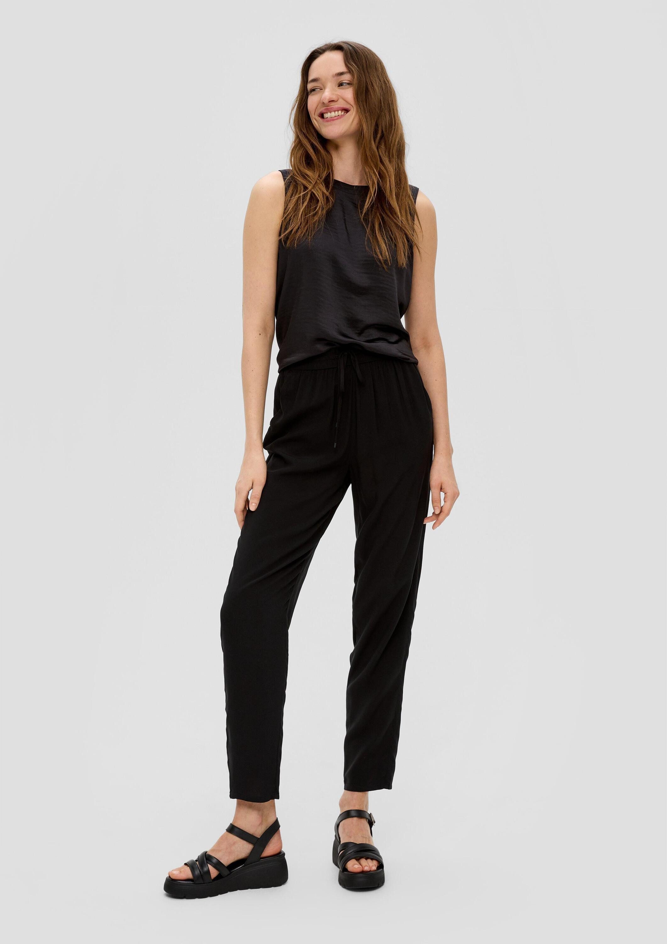 s.Oliver Chinos Hose Ankle-Hose aus reiner Viskose