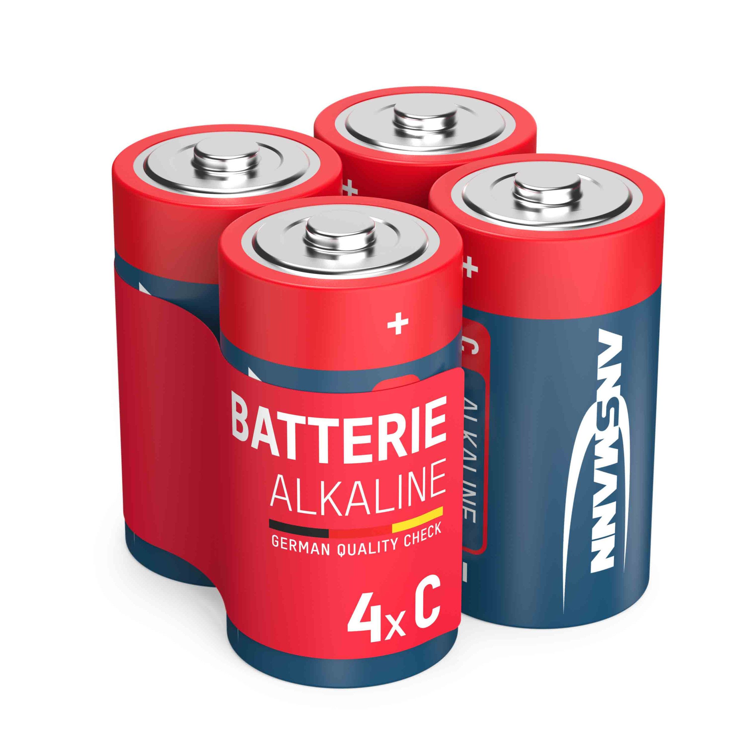 Batterie Alkaline Baby C, 4 Stück, 1,5V Batterie