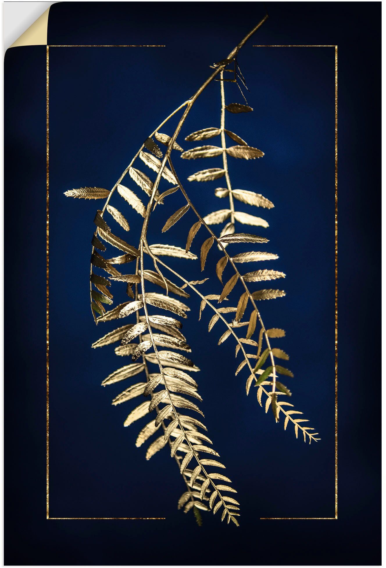 Artland Wandbild »Goldener Pfefferbaum«, Blätterbilder (1 Stück), in vielen Größen & Produktarten - Alubild / Outdoorbild für den Außenbereich, Leinwandbild, Poster, Wandaufkleber / Wandtattoo auch für Badezimmer geeignet-Otto