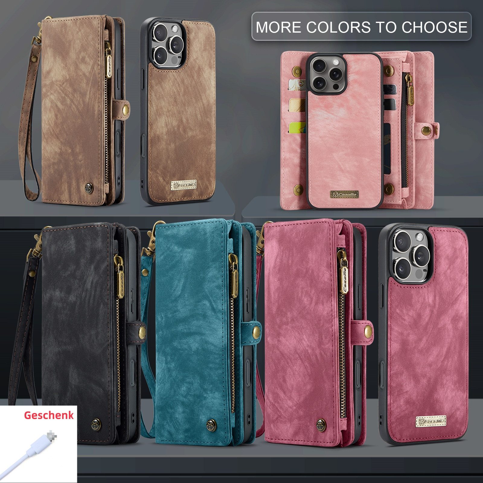 trends for living Handyhülle Magsafe Geldbörse Kartenfach Hülle Case Tasche für iPhone Modelle