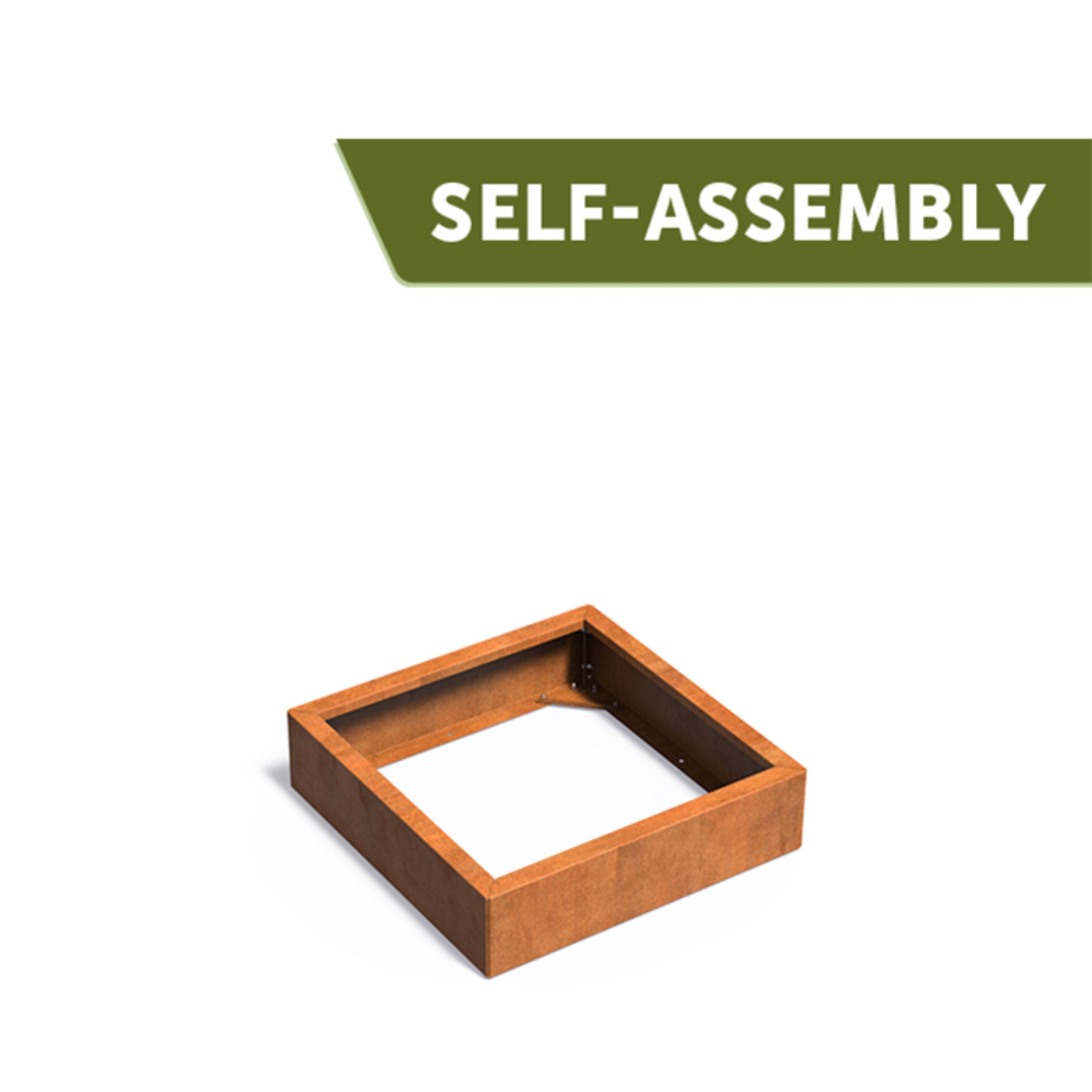 Adezz Pflanzkübel Adezz Carrez Connect ohne Boden aus Corten-Stahl Pflanzgefäß