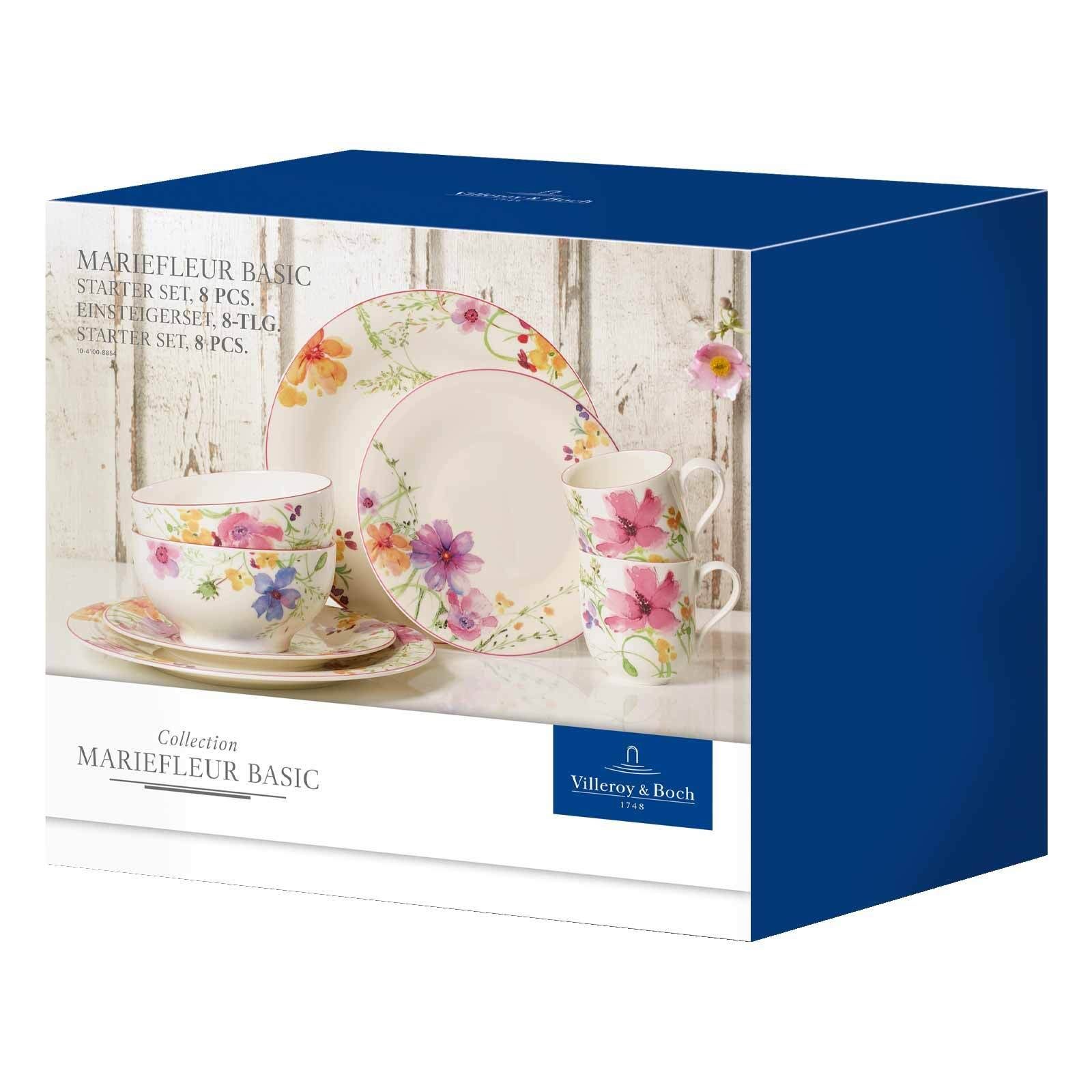 Villeroy & Boch Kombiservice Mariefleur Basic Kombi-Set 8er Set (8-tlg), 2 Personen, Porzellan