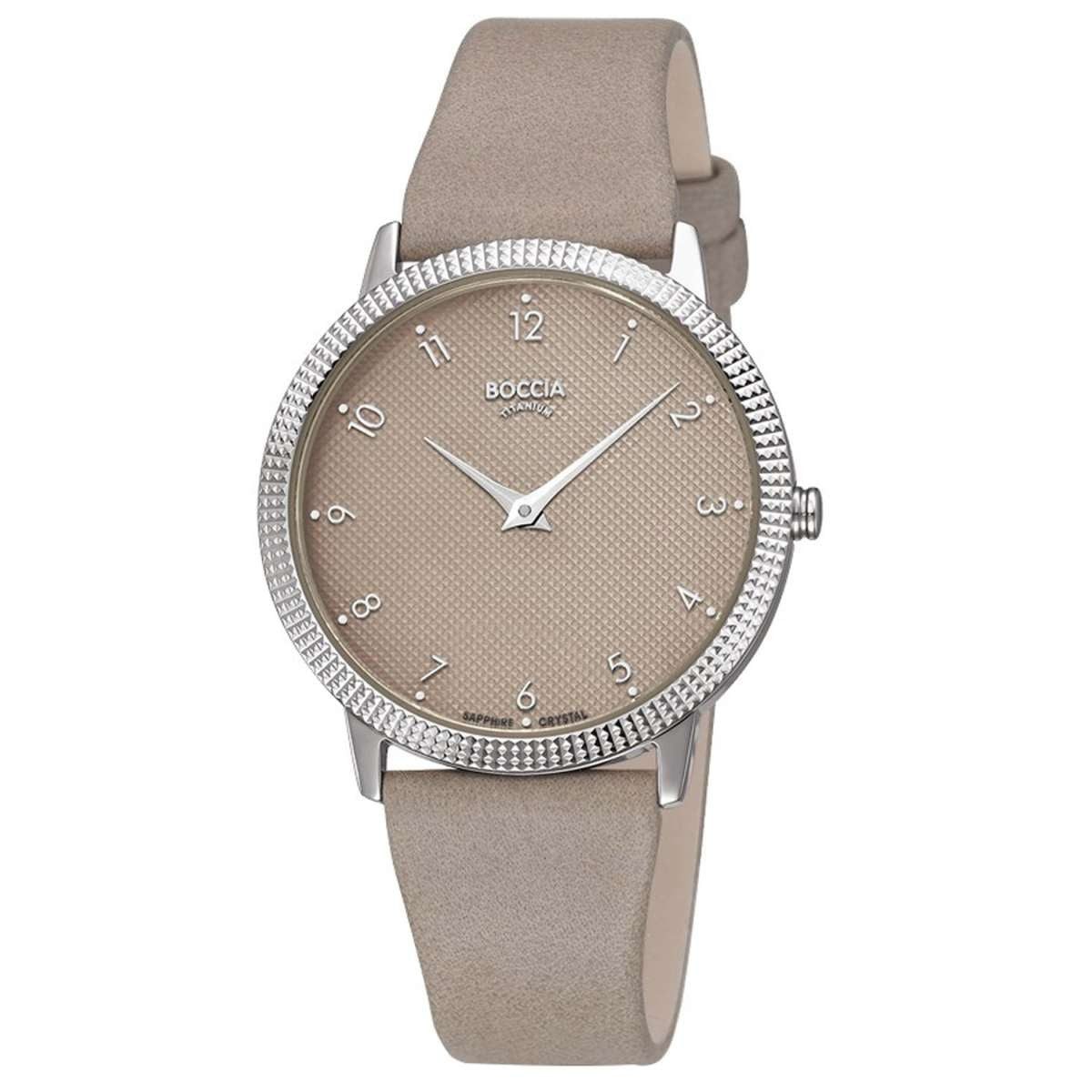 Boccia Quarzuhr 3381-01, für Damen Titan Beige
