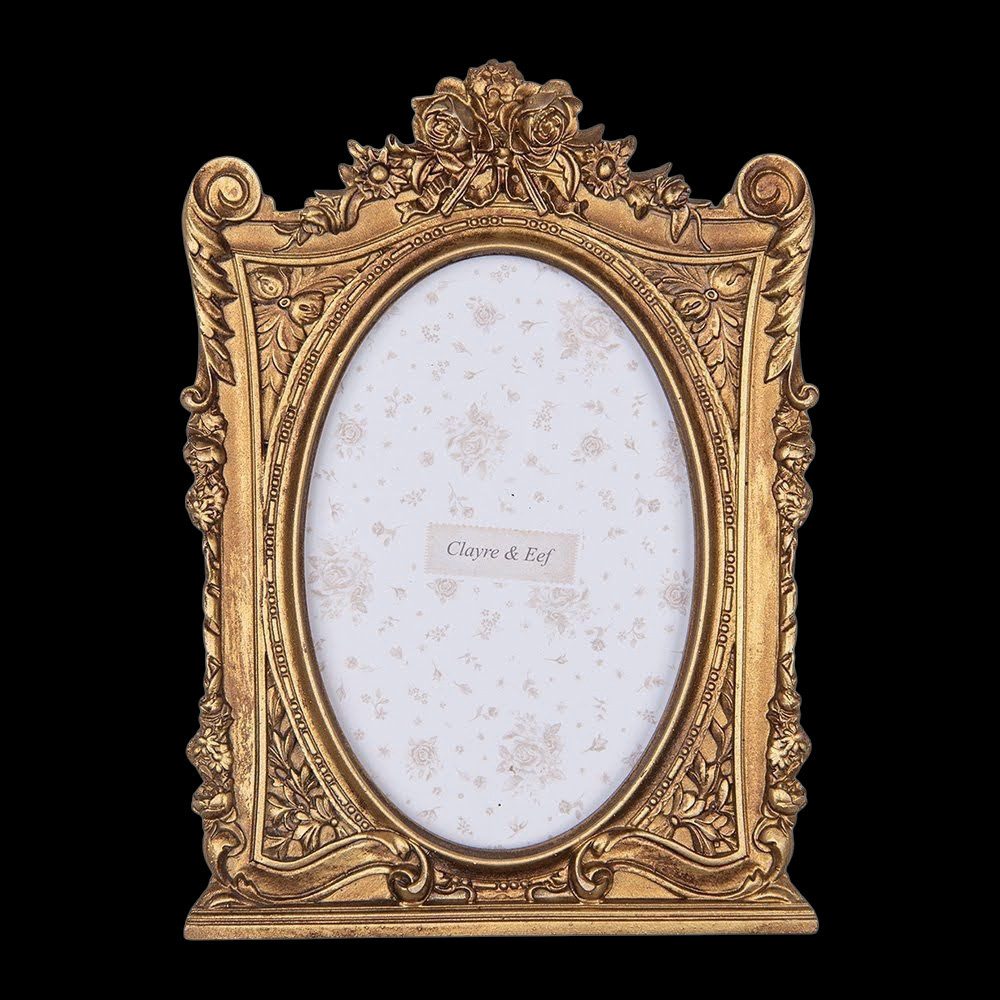 Clayre & Eef Bilderrahmen Prunkvoller Barockrahmen in goldfarben barock 10 x 15 cm
